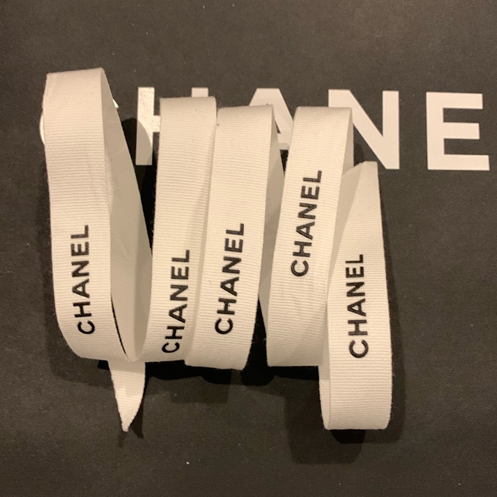 Chanel white ribbon